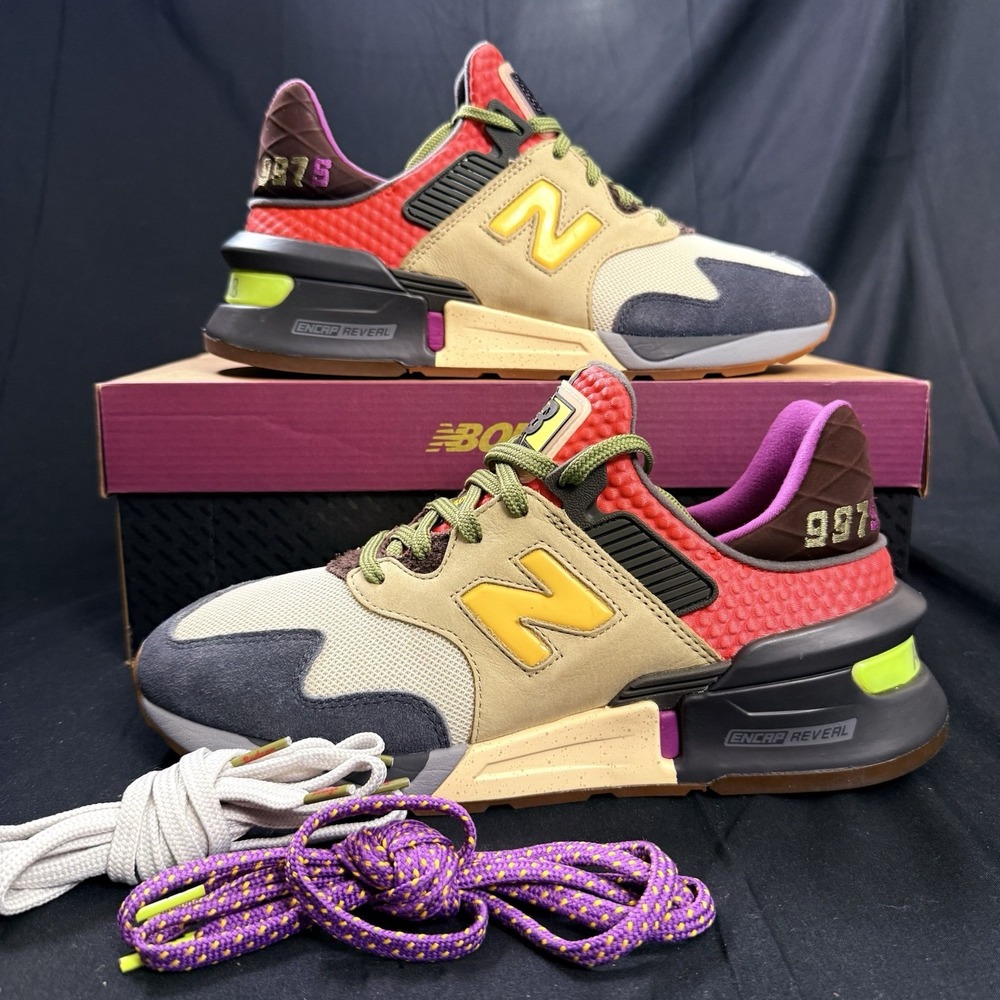 New Balance Bodega x 997S Better Days Men's Sneakers Size 9.5 Beige Red Purple - Picture 2 of 14